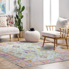 Luella Pastel Pink Cream Modern Oushak Rug-famerugs-2&#39;x3&#39; ft 60x90cm-fame