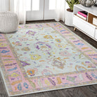 Luella Pastel Pink Cream Modern Oushak Rug-famerugs-2&#39;x3&#39; ft 60x90cm-fame