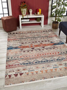 Lupa Turkish Kilim Gray Rug-Fame Rugs-2'x3'ft 60x90cm-Desing 1-fame