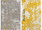 Maka Runner Abstract Kilim Gray Yellow Runner-Rugs-Fame Rugs-2'6"x4'9" 80x150cm-fame