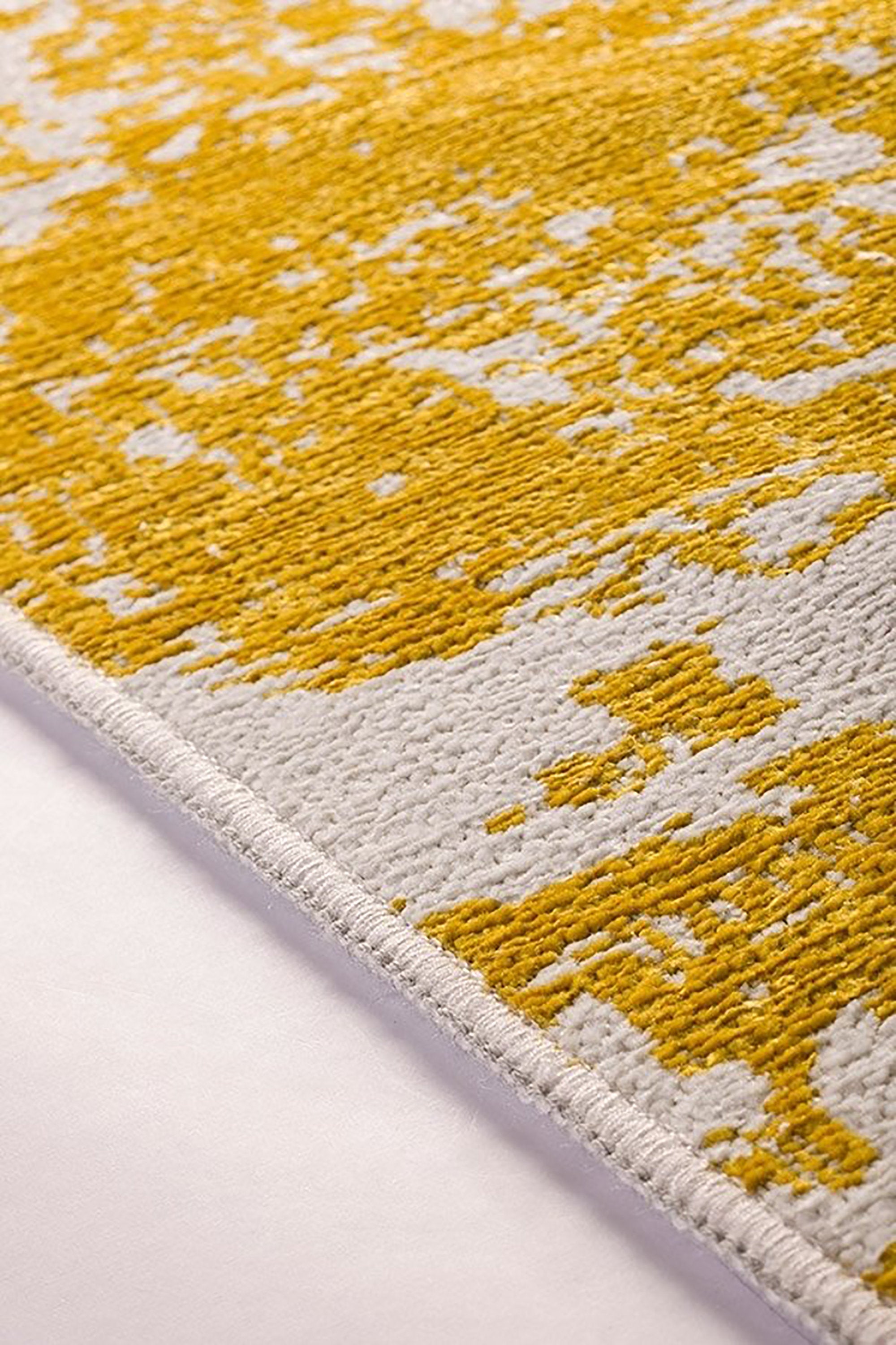 Maka Runner Abstract Kilim Gray Yellow Runner-Rugs-Fame Rugs-2'6"x4'9" 80x150cm-fame