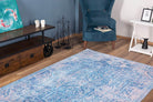 Mavera Blue & Faded Turquoise Persian Rug-Rugs-Fame Rugs-2'x3' ft 60x90 cm-fame