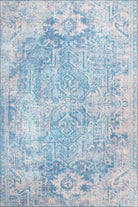 Mavera Blue & Faded Turquoise Persian Rug-Rugs-Fame Rugs-2'x3' ft 60x90 cm-fame