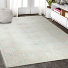 Milas Muted Baby Blue & Pale Blush Turkish Rug-famerugs-2&#39;x3&#39; ft 60x90cm-fame