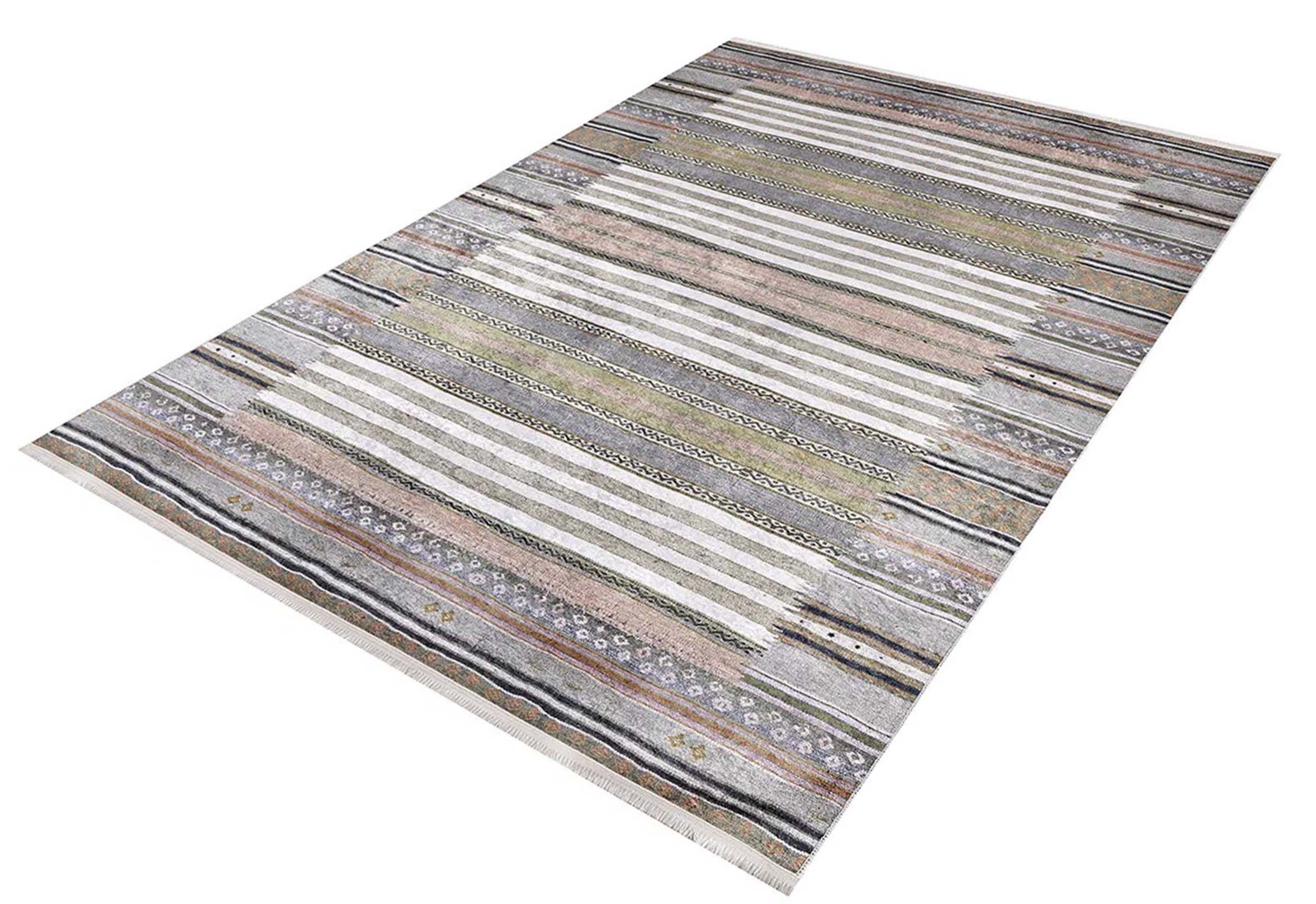 Mima Turkish Kilim Colorful stripped Rug-Fame Rugs-2'x3'ft 60x90cm-fame