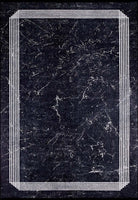 Mora Turkish Modern Marble Black Rug-Fame Rugs-2'x3'ft 60x90cm-fame