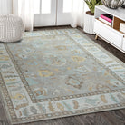 Muted Brown Modern Oushak Rug, Shades of Gray Vintage Turkish Earth Tones Oriental Antique Inspired Area Rugs, Luxury Living room Bedroom-famerugs-2&#39;x3&#39; ft 60x90cm-fame