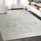 Muted Vintage Natural Rug, Shades of Beige Boho Neutral Turkish Geometric Antique Inspired Area Rugs, Distressed Living room Bedroom Nursery-famerugs-2&#39;x3&#39; ft 60x90cm-fame