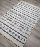 Nama Reversible Kilim Pastel Blue Neutral White Rug-Rugs-Fame Rugs-2'6"x4'9" 80x150cm-fame