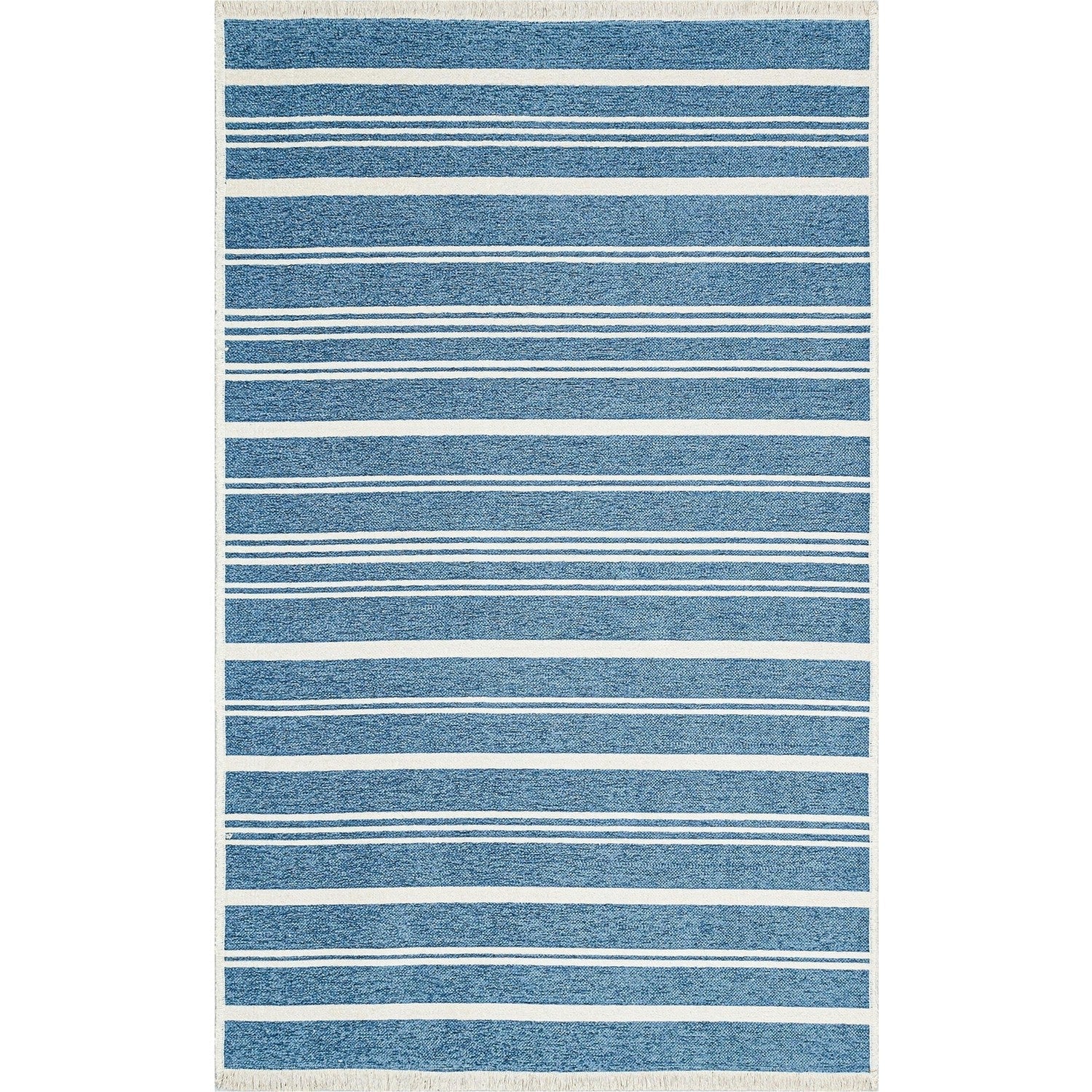 Nama Reversible Kilim Pastel Blue Neutral White Rug-Rugs-Fame Rugs-2'6"x4'9" 80x150cm-fame