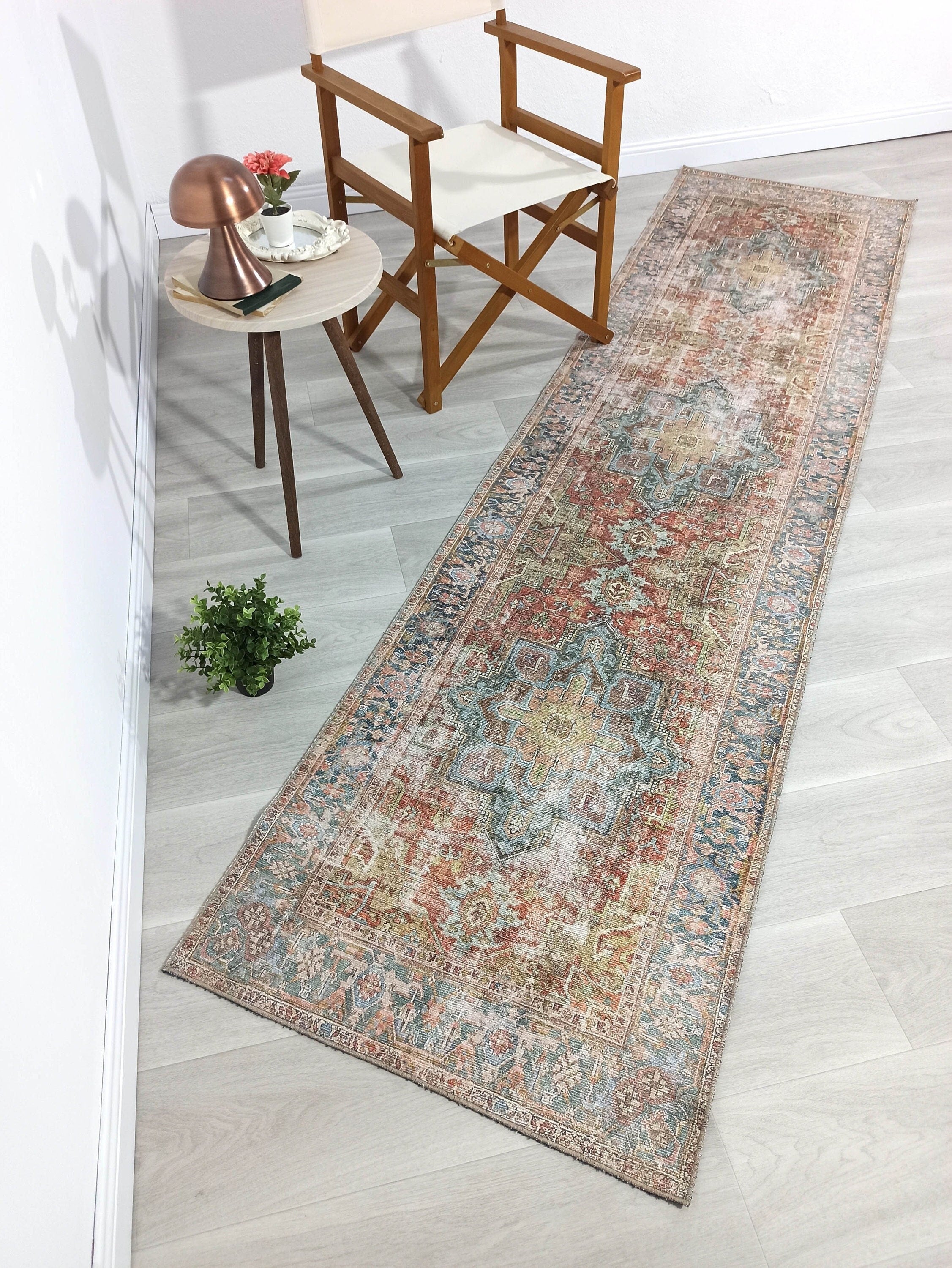 Nar Rug Turkish Earth tones Terracotta Floral Rug-Rugs-Fame Rugs-2'x3' ft 60x90 cm-fame