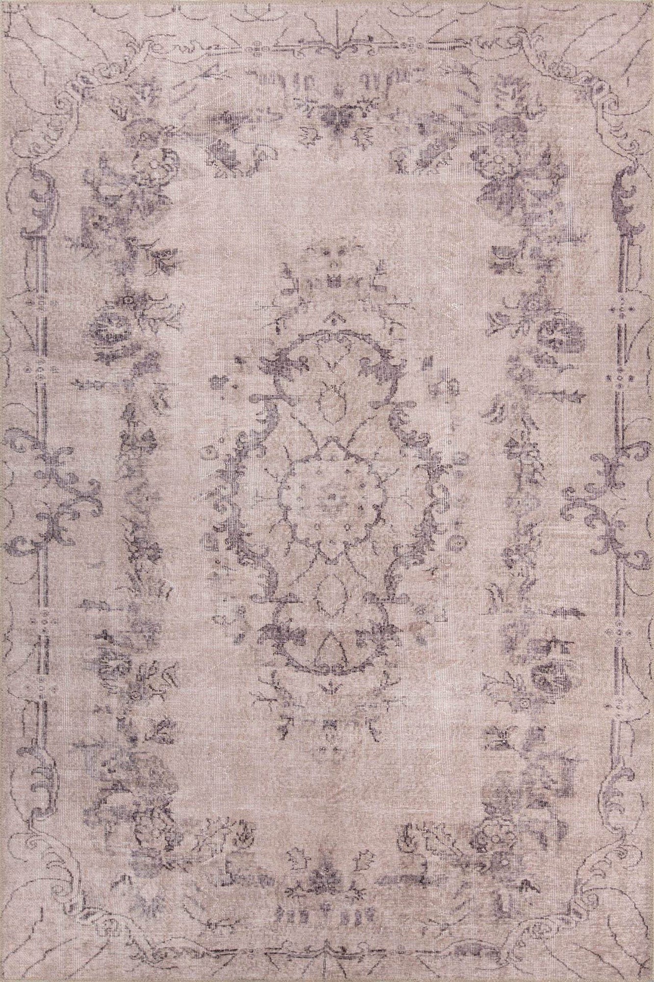 Nilo Faded Beige Turkish Rug-Rugs-Fame Rugs-2'x3' ft 60x90 cm-fame