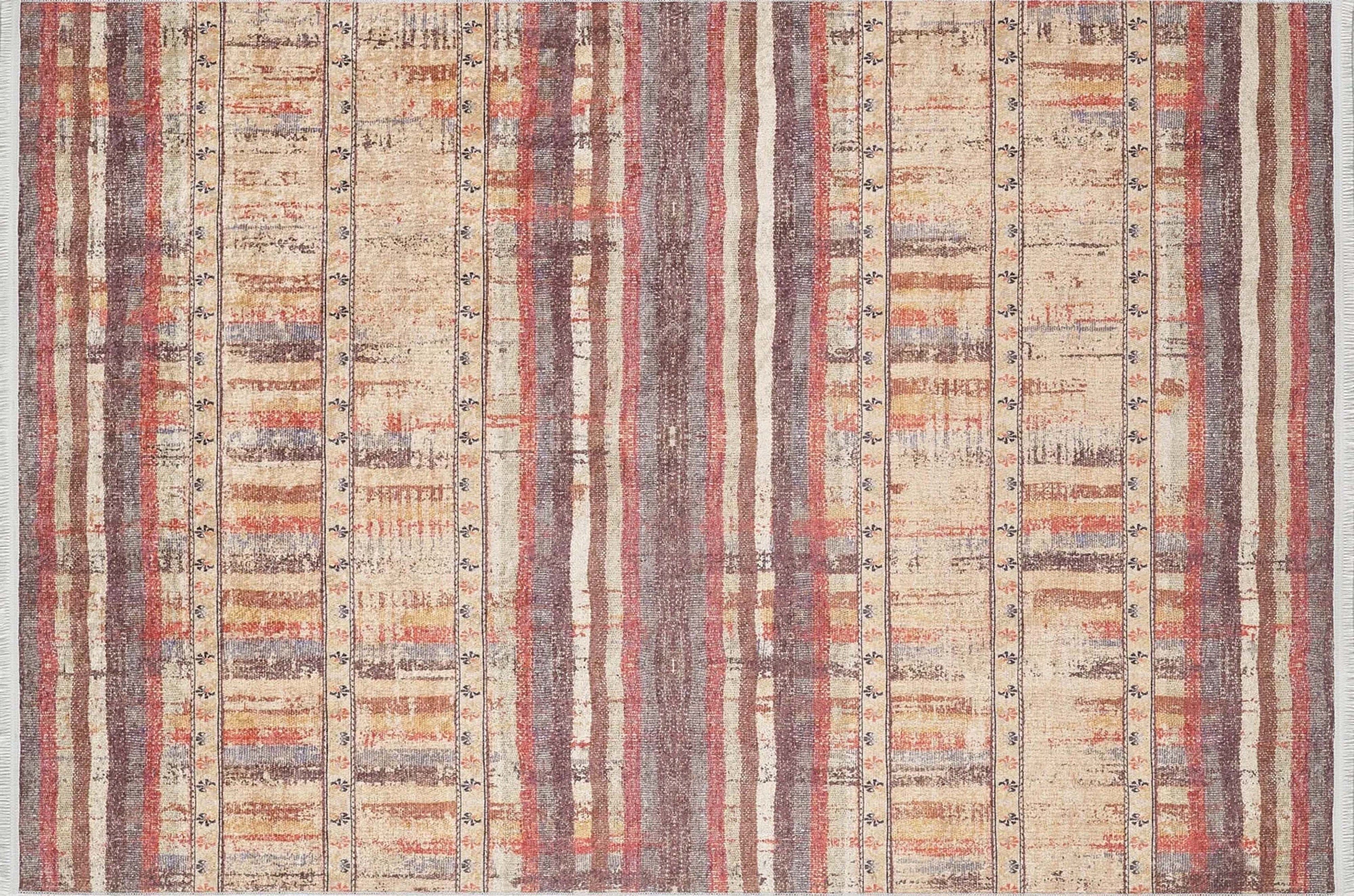 Nona Turkish Kilim Yellowish Beige Rug-Fame Rugs-2'x3'ft 60x90cm-fame