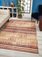 Nona Turkish Kilim Yellowish Beige Rug-Fame Rugs-2'x3'ft 60x90cm-fame