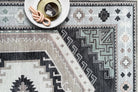 Odilia Black Gray Modern Turkish Rug-Area Rugs-famerugs-2'x3' ft 60x90cm-fame