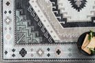 Odilia Black Gray Modern Turkish Rug-Area Rugs-famerugs-2'x3' ft 60x90cm-fame