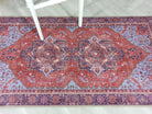 Ola Persian Heriz Red & Blue Medallion Rug-Rugs-Fame Rugs-2'x3' ft 60x90 cm-fame