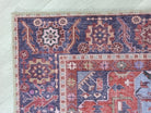 Ola Persian Heriz Red & Blue Medallion Rug-Rugs-Fame Rugs-2'x3' ft 60x90 cm-fame