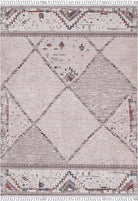 Omniya Moroccan Diamond Trellis Beige Rug-Fame Rugs-2'x3'ft 60x90cm-fame