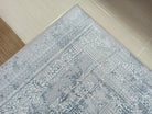 Pana Runner Turkish Distressed Gray Light Blue White Rug-Rugs-Fame Rugs-2'x3' ft 60x90 cm-fame