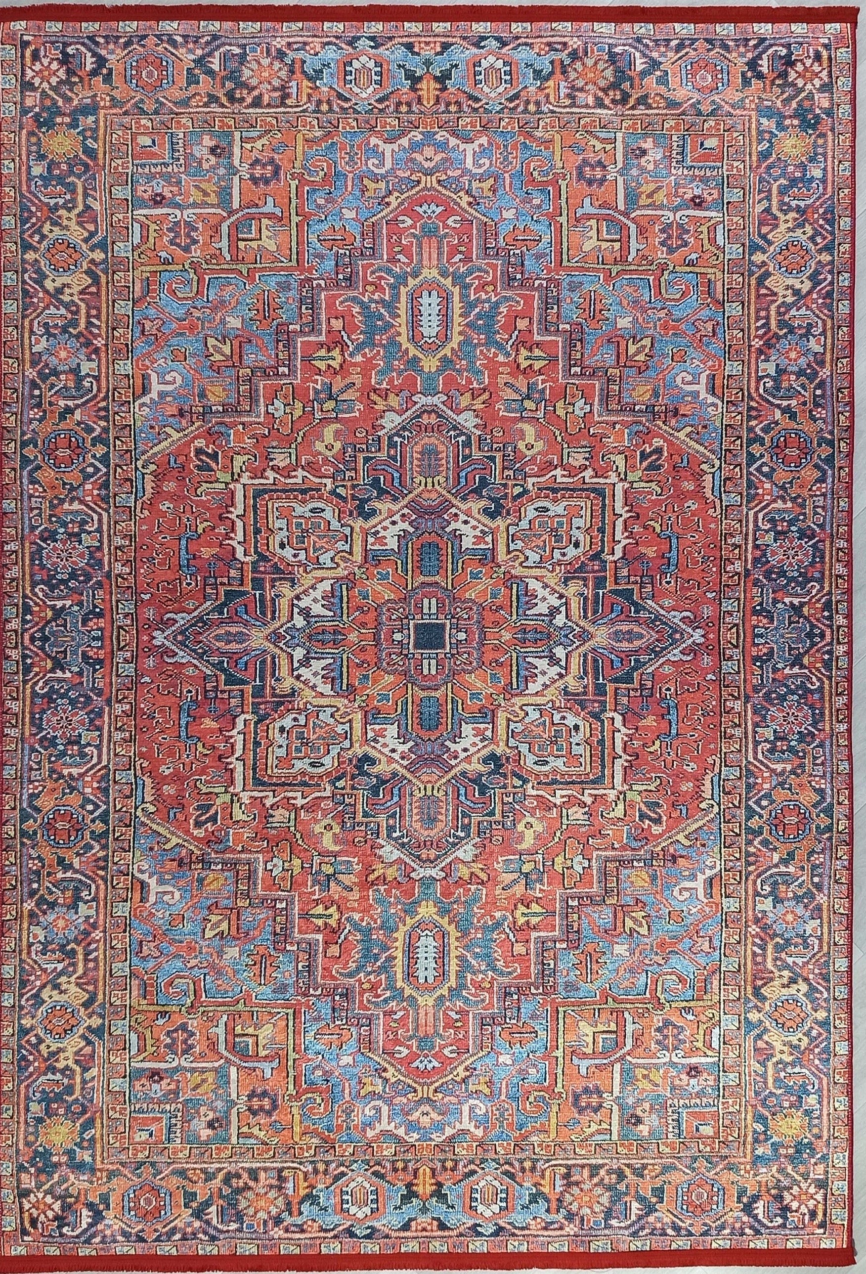 Pawla Turkish Vintage Heriz Red Rug-Rugs-Fame Rugs-2'x3'ft 60x90cm-fame