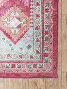 Pink Herki Vintage Rug, Shades of Rose Boho Luxury Oriental Geometric Diamond Pastel Turkish Inspired Area Rugs Living room Bedroom Hall-famerugs-2&#39;x3&#39; ft 60x90cm-fame