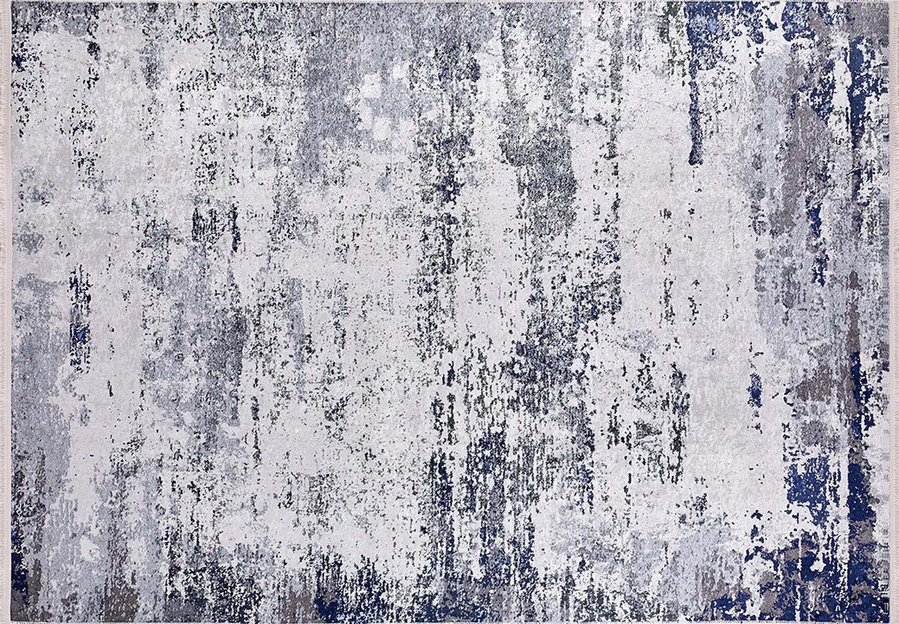 Rada Abstract Distressed Gray Rug-Fame Rugs-2'x3'ft 60x90cm-Design 1-fame