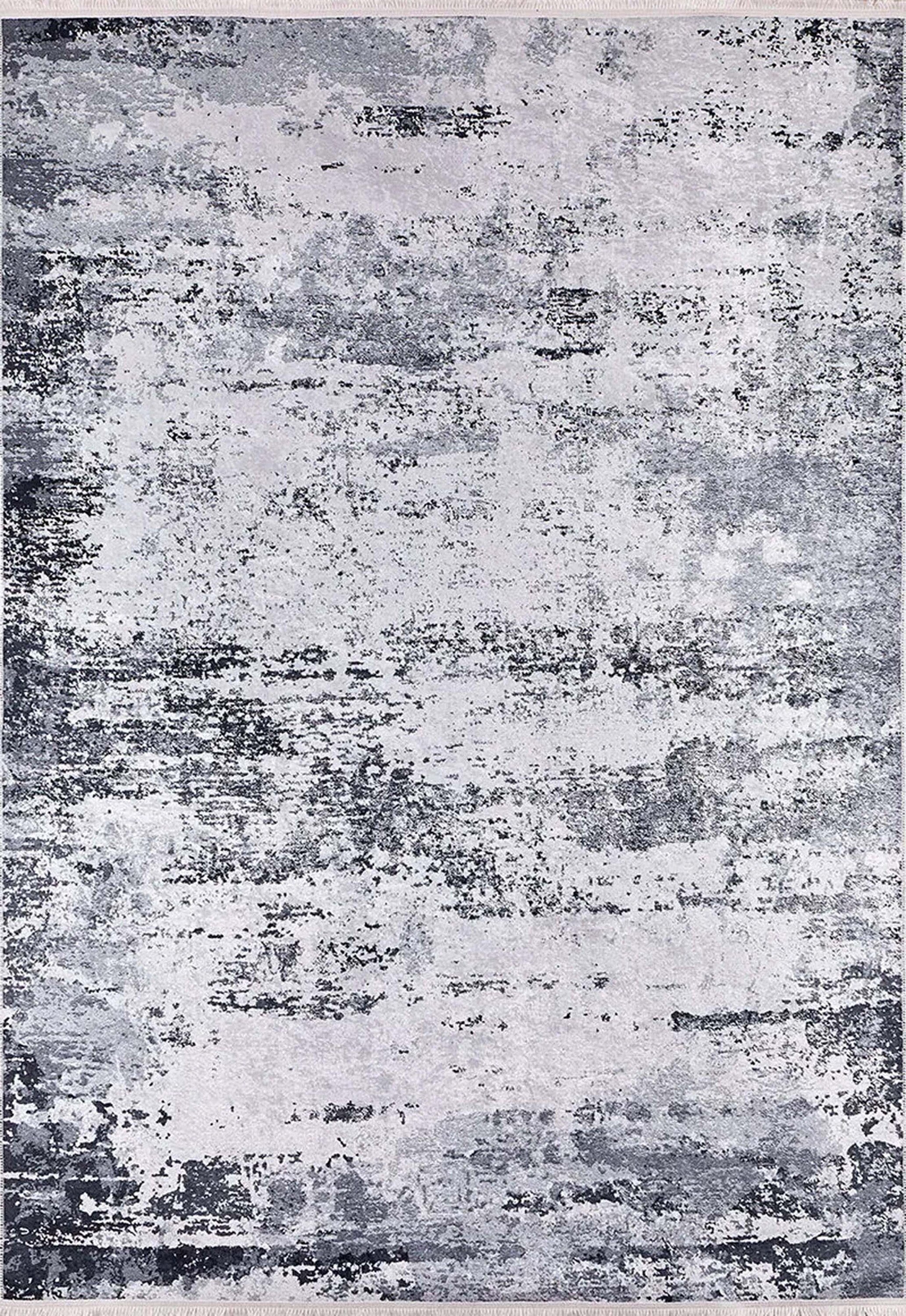 Rada Abstract Distressed Gray Rug-Fame Rugs-2'x3'ft 60x90cm-Design 1-fame