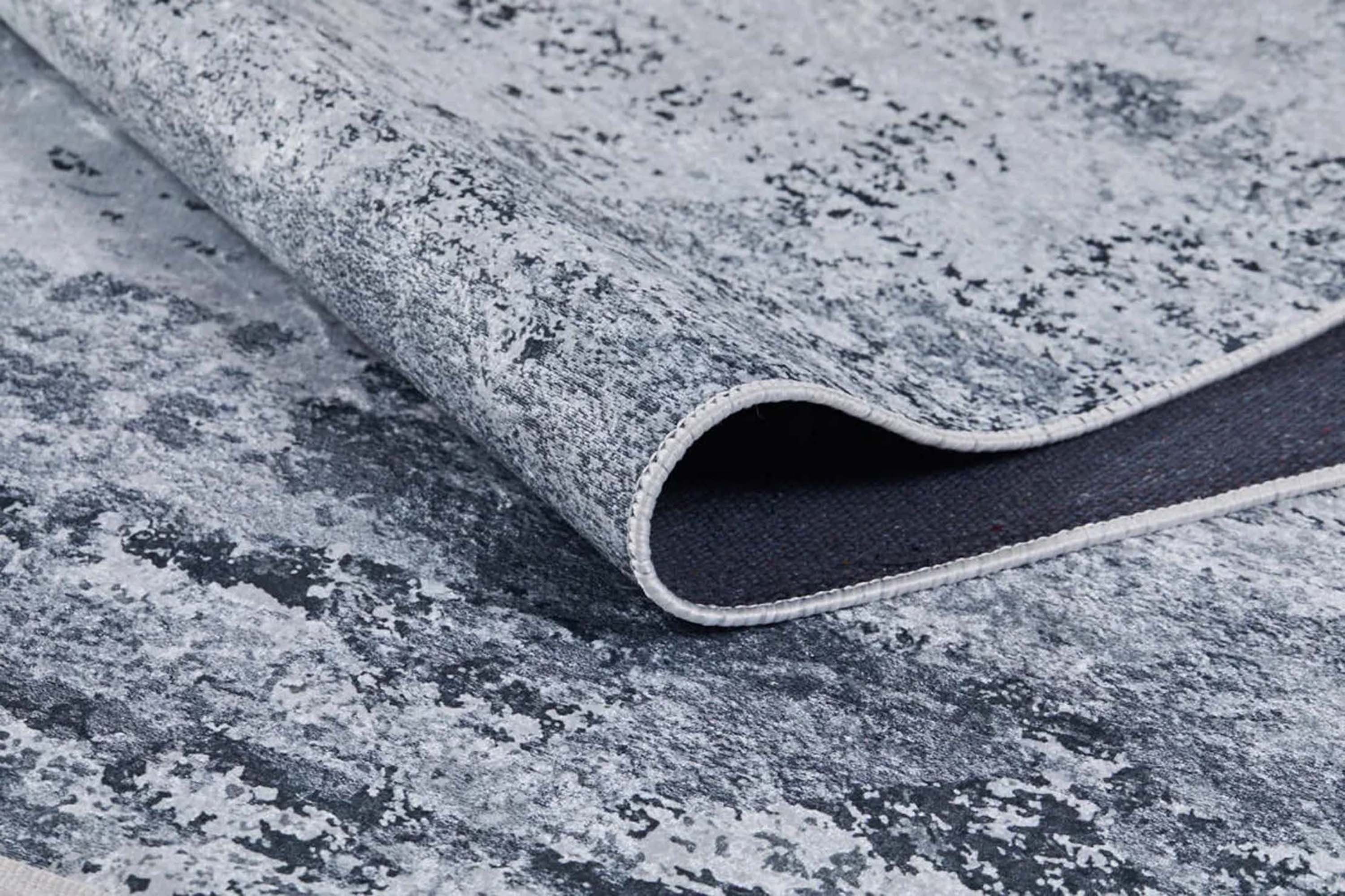 Rada Abstract Distressed Gray Rug-Fame Rugs-2'x3'ft 60x90cm-Design 1-fame