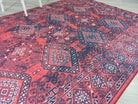 Ramsa Rug Red Navy Blue Turkish Area Rug-Rugs-Fame Rugs-2'x3'ft 60x90cm-fame