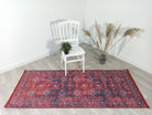 Ramsa Rug Red Navy Blue Turkish Area Rug-Rugs-Fame Rugs-2'x3'ft 60x90cm-fame