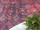 Ramsa Rug Red Navy Blue Turkish Area Rug-Rugs-Fame Rugs-2'x3'ft 60x90cm-fame