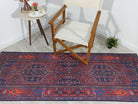 Reda Rug Turkish Navy Blue Brown Rug-Rugs-Fame Rugs-2'x3' ft 60x90 cm-fame