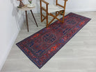 Reda Rug Turkish Navy Blue Brown Rug-Rugs-Fame Rugs-2'x3' ft 60x90 cm-fame