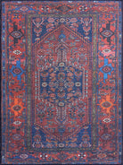 Reda Rug Turkish Navy Blue Brown Rug-Rugs-Fame Rugs-2'x3' ft 60x90 cm-fame