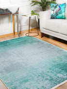 Rima Turquoise Beach Aqua Ocean Abstract Rug-Fame Rugs-2'x3'ft 60x90cm-fame