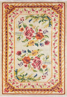 Rina Turkish Karabagh Beige Rug-Fame Rugs-2'x3'ft 60x90cm-fame