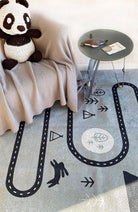 Roady Gray Road Map Kids Rug-Fame Rugs-2'x3'ft 60x90cm-fame