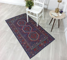 Rofa Rug Afghan Navy Blue Red Baluch Rug-Rugs-Fame Rugs-2'x3' ft 60x90 cm-fame