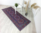 Rofa Rug Afghan Navy Blue Red Baluch Rug-Rugs-Fame Rugs-2'x3' ft 60x90 cm-fame