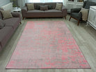 Rossa Abstract Pink Gray Rug-Rugs-Fame Rugs-2'x3' ft 60x90 cm-fame