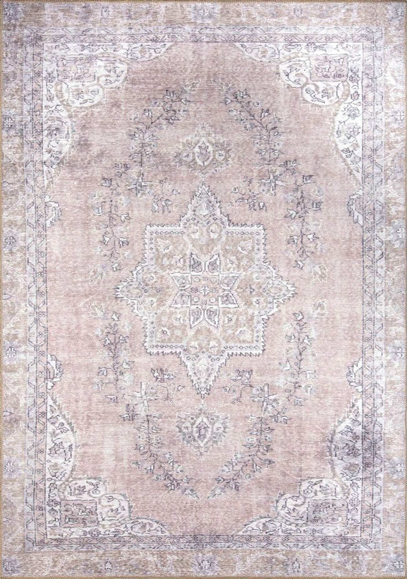 Safa Rug Turkish Faded Vintage Pink Gray Rug-Rugs-Fame Rugs-2'x3' ft 60x90 cm-fame