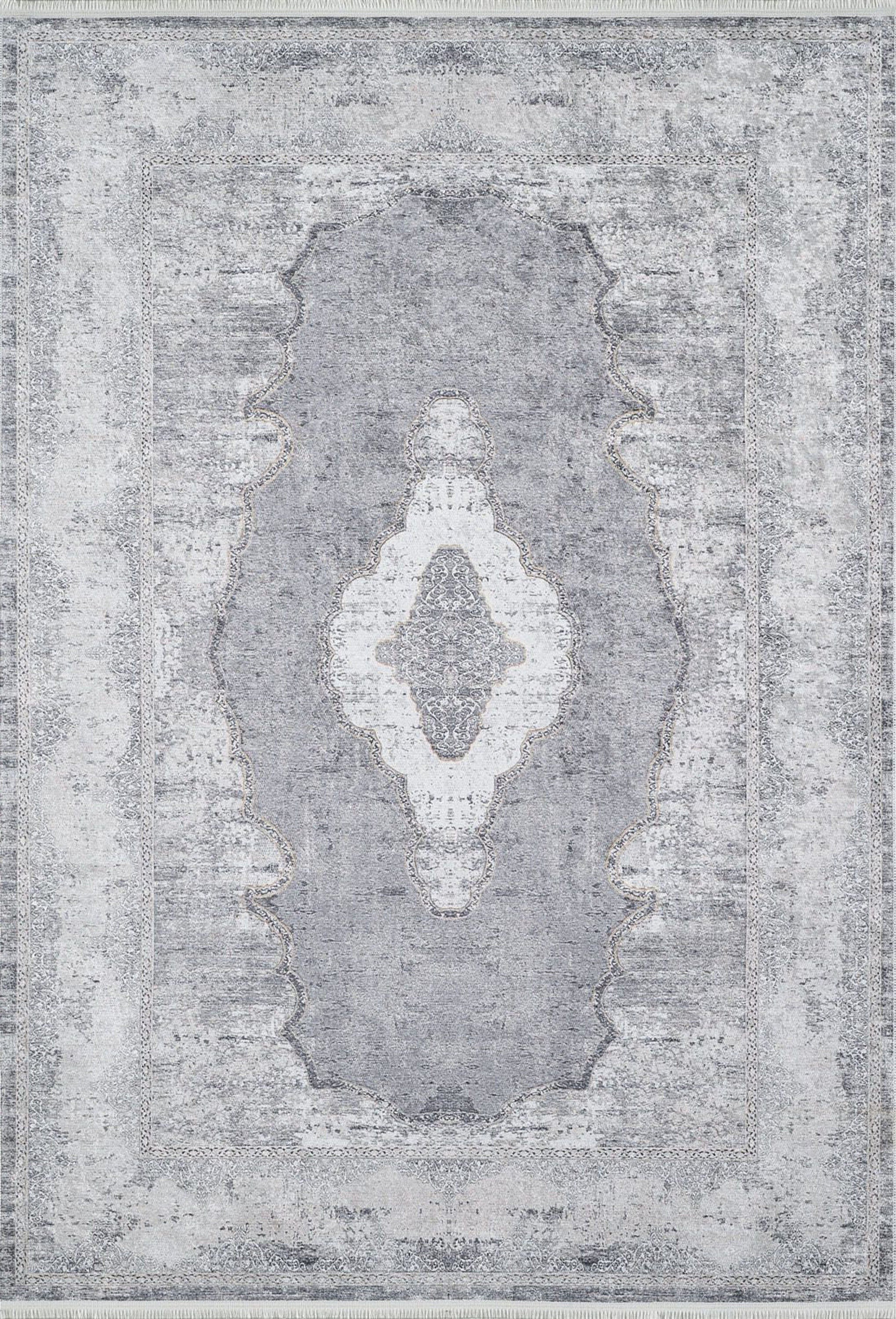 Sali Neutral Turkish Ivory Beige Gray Rug-Fame Rugs-2'x3'ft 60x90cm-Design 1-fame