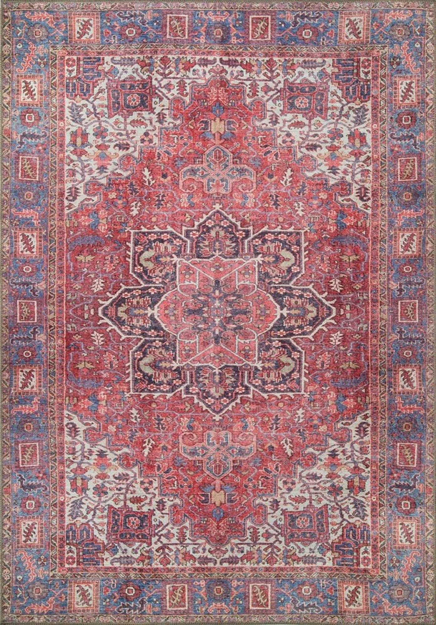 Sara Rug Antique Persian Faded Red Rug-Rugs-Fame Rugs-2'x3' ft 60x90 cm-fame