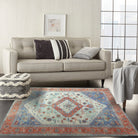 Serapi Antique Persian Rug, Shades of Brunt Orange with a touch of Blue Modern Oriental Vintage Inspired Area Rugs Living room Bedroom Hall-famerugs-2&#39;x3&#39; ft 60x90cm-fame