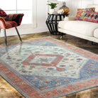 Serapi Antique Persian Rug, Shades of Brunt Orange with a touch of Blue Modern Oriental Vintage Inspired Area Rugs Living room Bedroom Hall-famerugs-2&#39;x3&#39; ft 60x90cm-fame