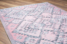 Siera Kilim Pink Pastel Light Gray Distressed Rug-Rugs-Fame Rugs-2'x3' ft 60x90 cm-fame