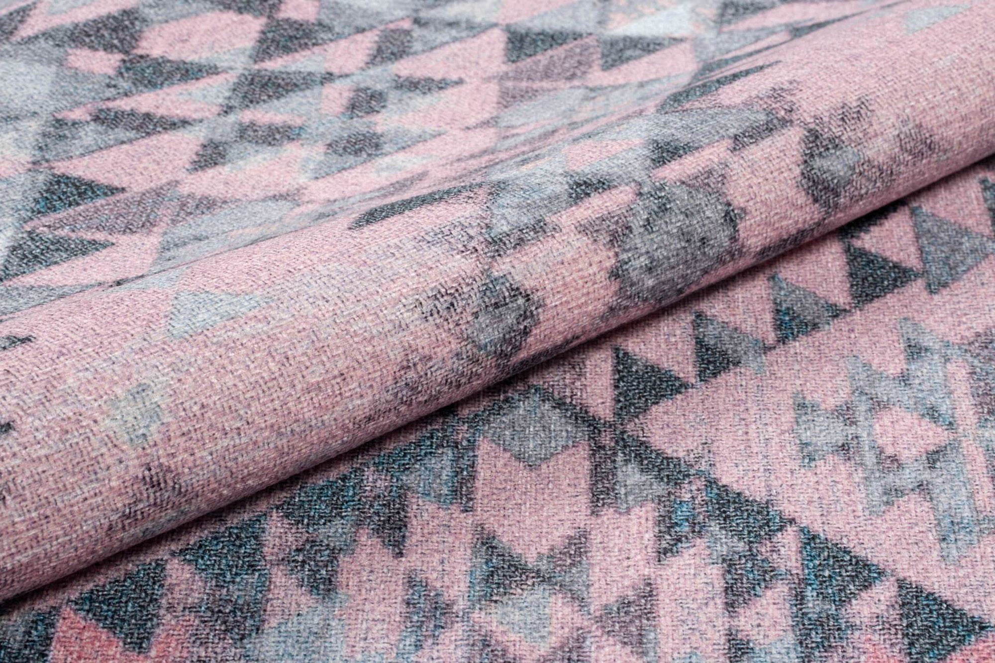 Siera Kilim Pink Pastel Light Gray Distressed Rug-Rugs-Fame Rugs-2'x3' ft 60x90 cm-fame