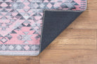 Siera Kilim Pink Pastel Light Gray Distressed Rug-Rugs-Fame Rugs-2'x3' ft 60x90 cm-fame