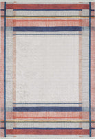 Solla Solid Beige Gray Rug Striped Border Rug-Fame Rugs-2'x3'ft 60x90cm-Beige-fame